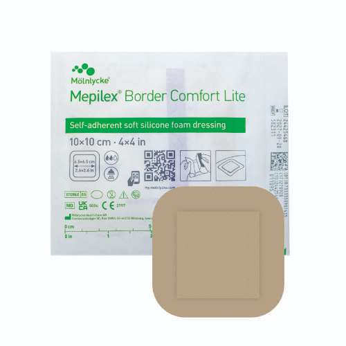 Mepilex Border Comfort Lite 10x10cm Single Dressing REF 582311