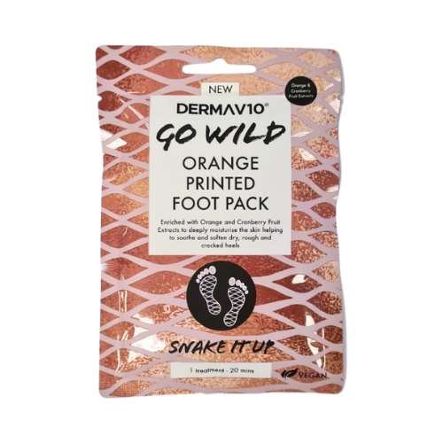 Click to view product details and reviews for Derma V10 Orange Printed Foot Pack Treatment.