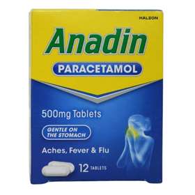 Anadin Paracetamol 12 Tablets