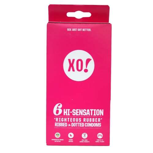 XO! 6 Hi-Sensation Vegan Condoms