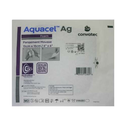 Aquacel Ag Foam 15x15cm Non-Adhesive REF:420645