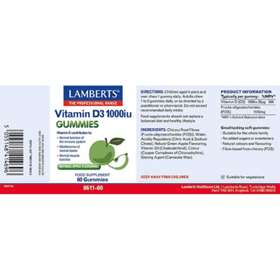 Lamberts Vitamin D3 1000iu Gummies (60)
