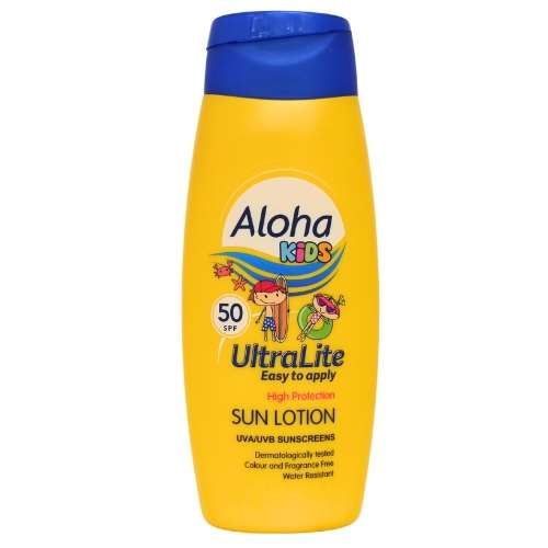 Click to view product details and reviews for Aloha Kids Ultralite Sun Lotion Spf50 250ml.