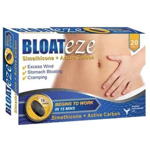 Bloateze Simethicone Active Carbon 20 Tablets
