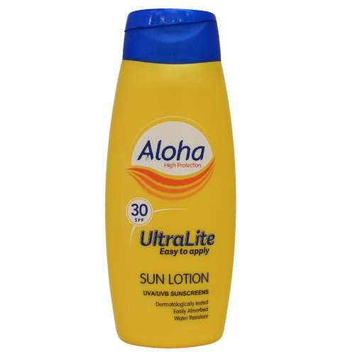 Click to view product details and reviews for Aloha Ultralite Sun Lotion Spf 30 250ml.