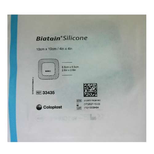 Biatain Silicone 10x10cm Single Dressing Ref 33435