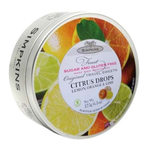 Click to view product details and reviews for Simpkins Sugar And Gluten Free Citrus Drops Travel Sweets 150g.