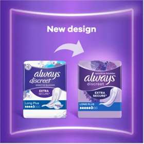 Always Discreet Extra Secure Pads Long Plus 16
