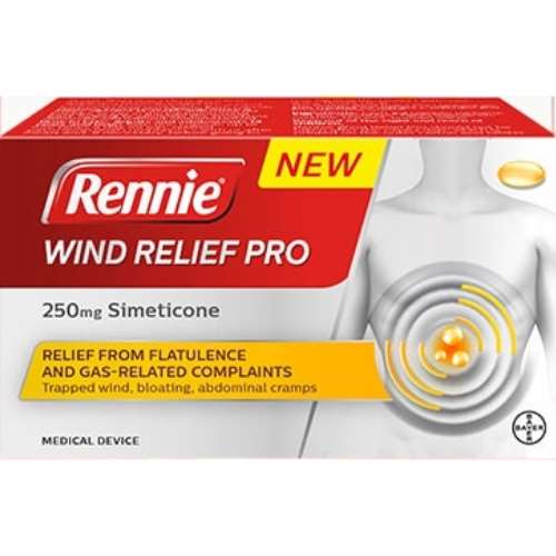 Click to view product details and reviews for Rennie Wind Relief Pro 50 Soft Gel Capsules.