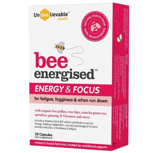 Click to view product details and reviews for Unbeelievable Bee Energised 20 Capsules.