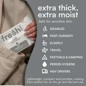 Fresh Mini Antibacterial Unscented Travel Wipes 10