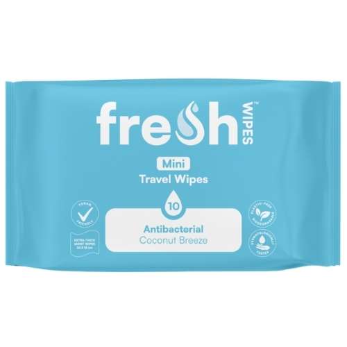 Click to view product details and reviews for Fresh Mini Travel Wipes Coconut Breeze 10.