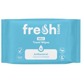 Fresh Mini Travel Wipes Coconut Breeze 10