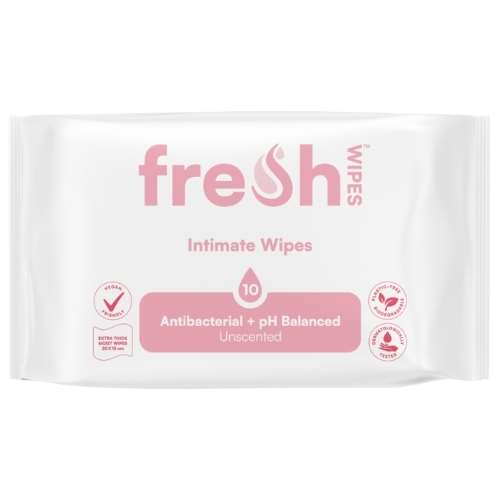 Fresh Intimate Wipes Unscented 10