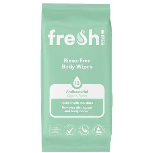 Click to view product details and reviews for Fresh Rinse Free Body Wipes Ocean Fresh 12.