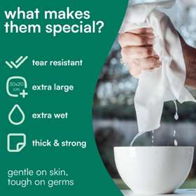 Fresh Rinse-Free Body Wipes Ocean Fresh 12