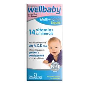 Clearance Vitabiotics Wellbaby Multi-Vitamin Liquid Orange 150ml