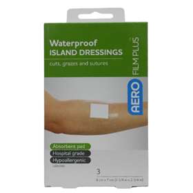 Aero Film Plus Waterproof Island Dressings 6cm x 7 cm x 3 Clearance Exp 01/03/26