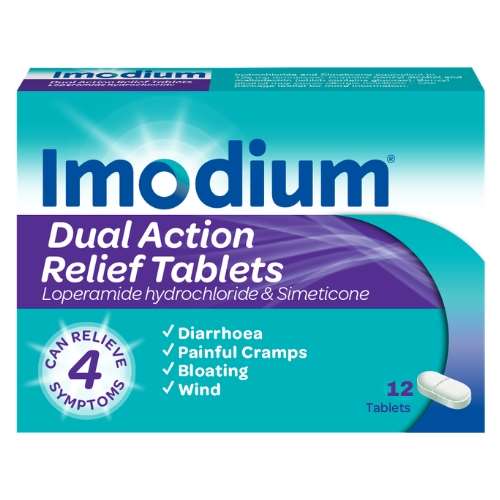 Click to view product details and reviews for Imodium Dual Action Relief 12 Tablets.