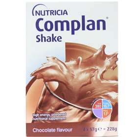 Nutricia Complan Shake Chocolate 4x57g Sachets