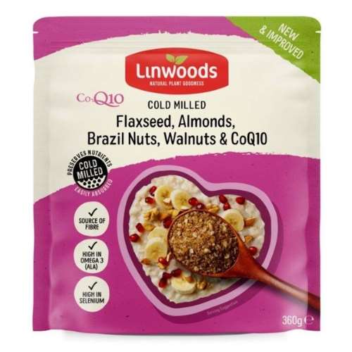 Linwoods Cold Milled Flaxseed, Almonds, Brazil Nuts, Walnuts & CoQ10 360g