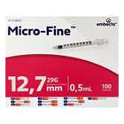 Micro-Fine+ Insulin Syringes 100 x 0.33mm (29G) x 12.7mm 0.5ml