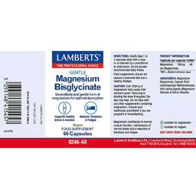 Lamberts Gentle Magnesium Bisglycinate 60 Capsules