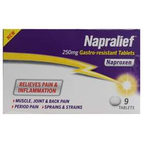 Napralief 250mg Gastro-resistant Naproxen 9 Tablets