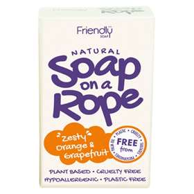 Friendly Soap Natural Soap on a Rope Zesty Orange & Grapefruit 125g