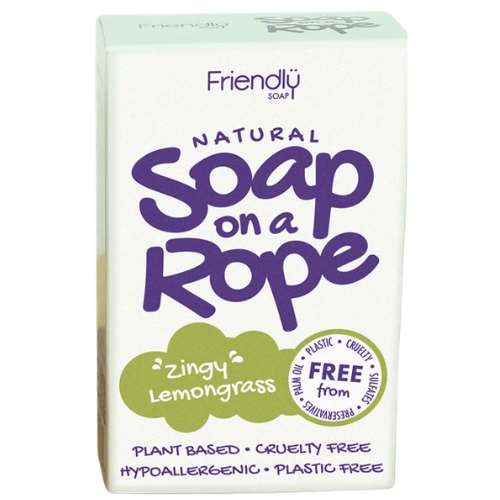 Friendly Soap Natural Soap on a Rope Zingy Lemongrass 125g