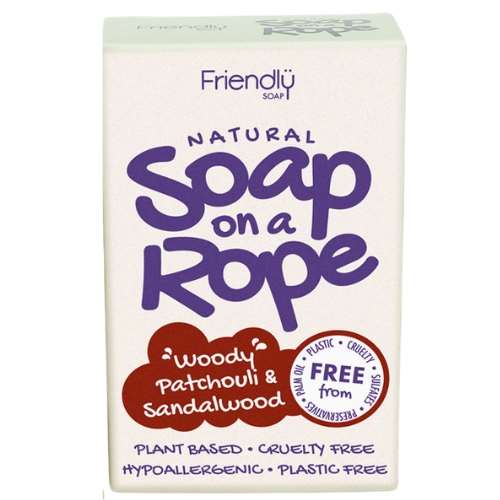 Friendly Soap Natural Soap on a Rope Woody Patchouli & Sandalwood 125g