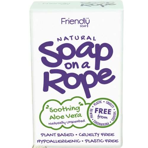 Click to view product details and reviews for Friendly Soap Natural Soap On A Rope Soothing Aloe Vera 125g.