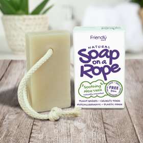 Friendly Soap Natural Soap on a Rope Soothing Aloe Vera 125g
