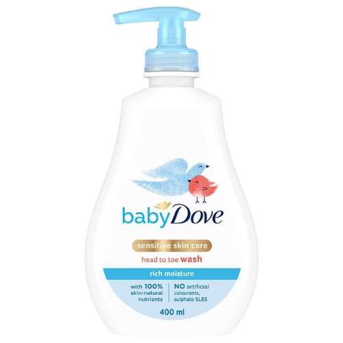 Click to view product details and reviews for Baby Dove Rich Moisture Sensitive Head To Toe Wash 400ml.