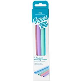 Griptight 4 Reusable Drinking Straws