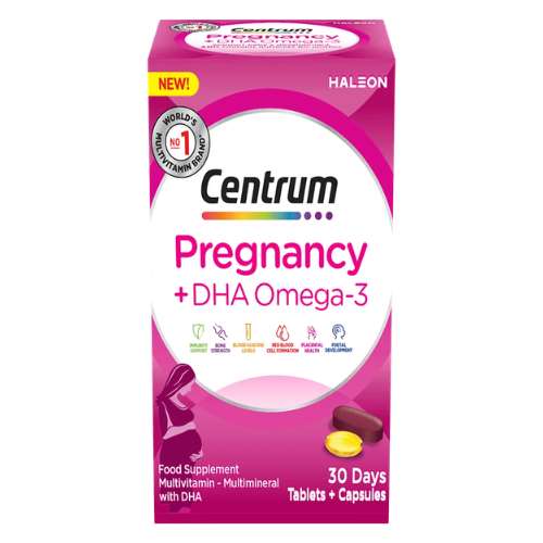 Centrum Pregnancy + DHA Omega-3 Tablets + Capsules 30 Days