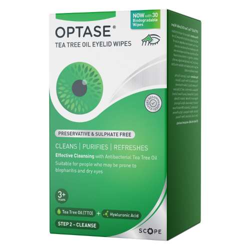 Optase Tea Tree Oil Eyelid Wipes 30