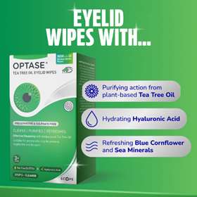 Optase Tea Tree Oil Eyelid Wipes 30