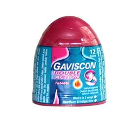 Gaviscon Double Action Tablets Handy Pack 12 Mint Clearance