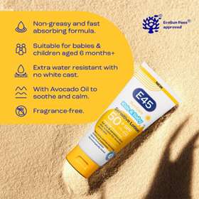 E45 Kids And Baby Sensitive Lotion SPF 50 180ml