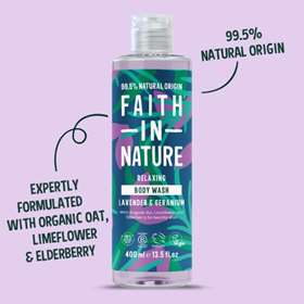 Faith in Natural Lavender & Geranium Body Wash 400ml