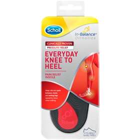Scholl In-Balance Orthotics Knee to Heel Pain Relief Insole M 1 pair