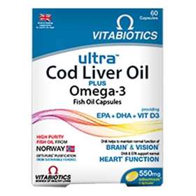 Vitabiotics Cod Liver Oil Plus Omega-3 Capsules (60) Clearance