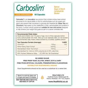 HealthAid Carboslim Sugar Guard 60 Capsules