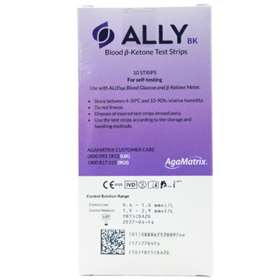 AgaMatrix Ally BK Blood β-Ketone Test Strips 10 Strips