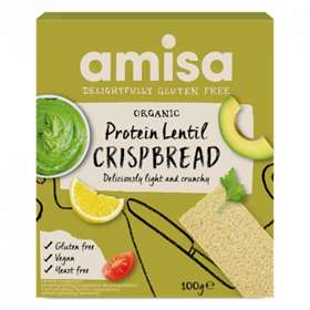 Amisa Organic Gluten Free Protein Lentil Crispbreads 100g
