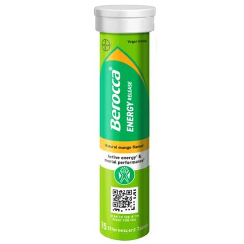 Berocca Energy Release Mango 15 Effervescent Tablets