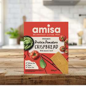 Amisa Organic Protein Pomodoro Crispbread 100g