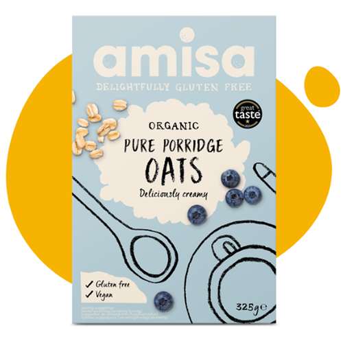 Amisa Organic Pure Porridge Oats 325g