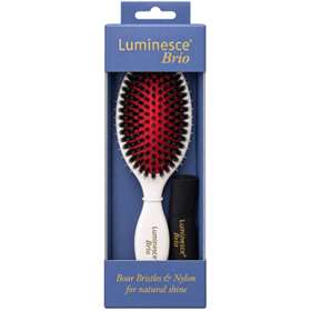 Luminesce Brio Boar And Nylon Bristle Hairbrush White